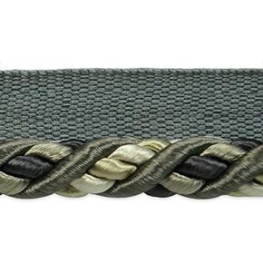 حواف من The Yard Lanier 3/8" حبل شفاه ملتوي رمادي متعدد | (قص 10 ياردة) in Kuwait