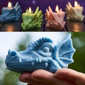 Dragon Horn Mold Dragon Candle Mold Dragon Resin Casting Mold Soap Making Molds Silicone Mold for Candle Home Decorate Mold Candle Making Mold 3D Animal Mold