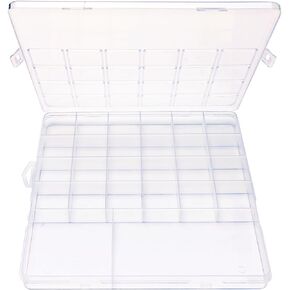 Bundooraking 26 grids bead organizer box (1.7cm thick), Arts DIY Crafts Jewelry organizers and storage box, Dividers plastic bead storage box, craft storage for Beads, Jewelry, Small charms. in Kuwait