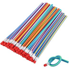 DECORA 50pcs Soft Flexible Bendy Pencils for Kids Children School Fun Equipment Novelty Easter Toys Pack of 50 in Saudi Arabia