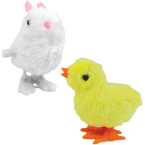 Wind Up Jumping White Bunny & Yellow Baby Chick Chicken Easter Egg 2 Pk in Kuwait