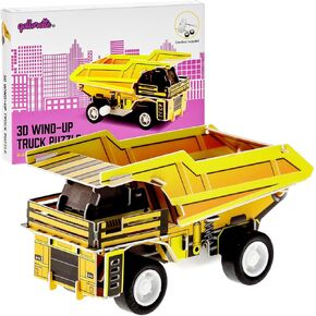 qollorette Wind Up Toy Vehicle, Assemble 3D Puzzle Plane Toy Military Airplane Kids Learning Educational Building Toy - Mini Pull Back Toy for Children Boys & Girls