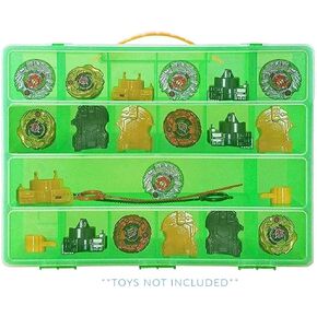 Life Made Better Beyblade Green Case, Battle Box For Kids, Compatible With Beyblades, 17 Compartment Playset Organizer (Green) in Saudi Arabia