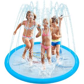وسادة سبلاش للأطفال - سجادة لعب سبلاش للأطفال، 67 بوصة قابلة للنفخ في الصيف في الهواء الطلق ألعاب مائية للأطفال بعمر 3 سنوات فما فوق، سجادة لعب سبلاش نافورة للأطفال الصغار والأطفال in Kuwait