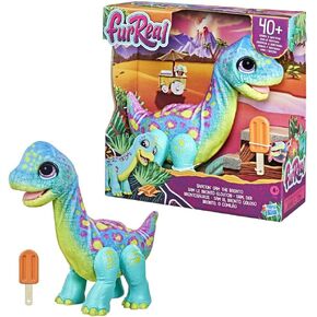 furReal Snackin' Sam The Bronto, Interactive Pets, 40+ Sounds and Reactions, Electronic Pets, Plush Dinosaur Toys for 4 Year Old Girls and Boys in Kuwait