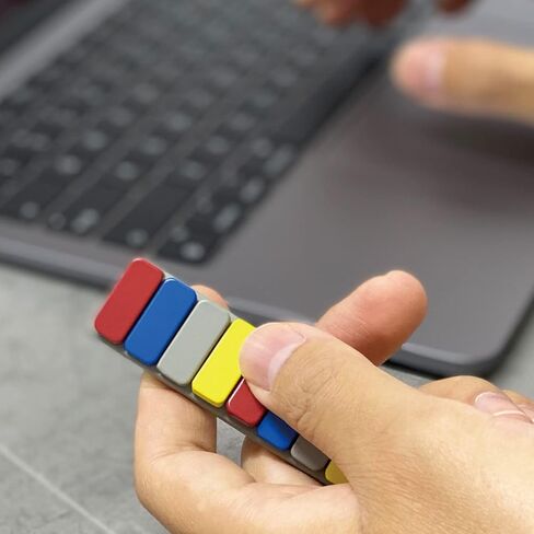 لعبة فيدجيت - منزلق معدني رائع | أداة حسية للنقر بتصميم نحيف | لعبة مكتب مكتب سهلة الحمل لتخفيف التوتر والتوحد واضطراب فرط الحركة ونقص الانتباه للبالغين | زر التبديل دفع ردود الفعل - متعدد الألوان in Kuwait