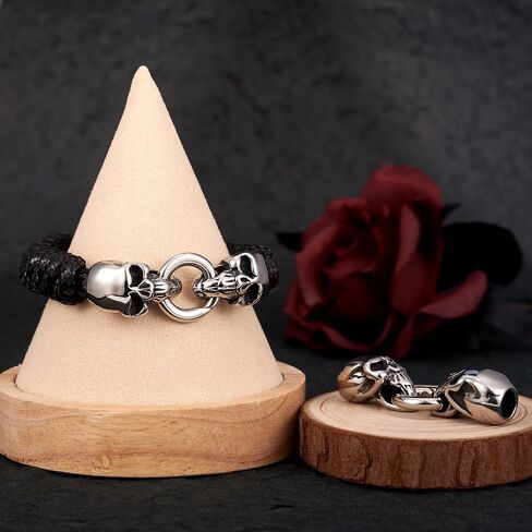 Craftdady رأس الفهد أغطية نهاية الحبل تناسب سلك 13 مم مع بوابة زنبركية من الفولاذ المقاوم للصدأ حلقة دائرية لصنع المجوهرات بنفسك in Kuwait