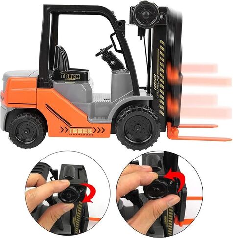 Liberty Imports Toy Forklift Truck with Pallet & Cargo - 1:22 Scale Friction Powered Wheels & Manual Lifting Control - Warehouse Lifting Vehicle for Kids Play in Saudi Arabia