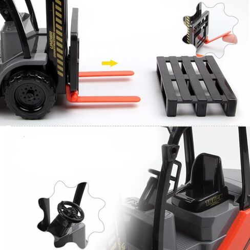 Liberty Imports Toy Forklift Truck with Pallet & Cargo - 1:22 Scale Friction Powered Wheels & Manual Lifting Control - Warehouse Lifting Vehicle for Kids Play in Saudi Arabia