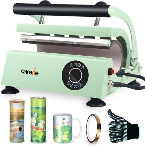 الزرافة بهلوان القدح آلة الضغط الحراري، آلة التسامي الصحافة القدح ل30oz 20oz 11oz-15oz أكواب القهوة بهلوان الصحافة كأس الصحافة، DIY الفراغات التسامي القدح بهلوان الصحافة الحرارة in Kuwait