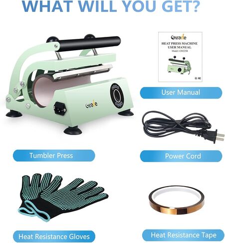 الزرافة بهلوان القدح آلة الضغط الحراري، آلة التسامي الصحافة القدح ل30oz 20oz 11oz-15oz أكواب القهوة بهلوان الصحافة كأس الصحافة، DIY الفراغات التسامي القدح بهلوان الصحافة الحرارة in Kuwait