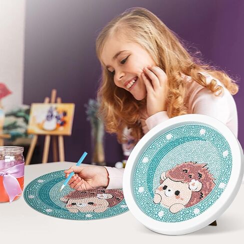 مجموعة طلاء ألماس 5D من FEELOOK للأطفال مع إطار، فنون وحرف يدوية ماسية للأطفال، لوحة نقاط الأحجار الكريمة حسب مجموعة الأرقام، لوحة أحجار كريمة للفتيات والفتيان الذين تتراوح أعمارهم بين 6-8-10-12 هدية-كوالا in Kuwait