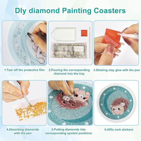 مجموعة طلاء ألماس 5D من FEELOOK للأطفال مع إطار، فنون وحرف يدوية ماسية للأطفال، لوحة نقاط الأحجار الكريمة حسب مجموعة الأرقام، لوحة أحجار كريمة للفتيات والفتيان الذين تتراوح أعمارهم بين 6-8-10-12 هدية-كوالا in Kuwait