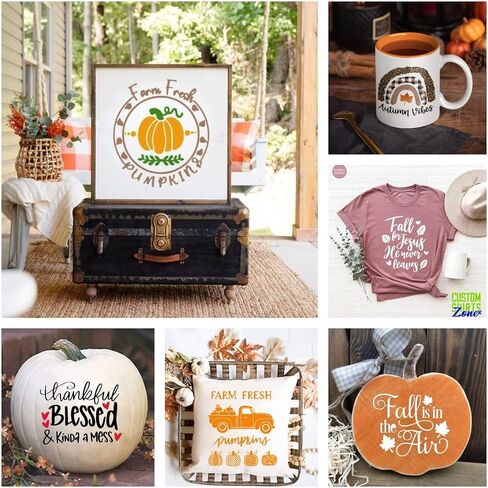 DGAGA 6PCS Fall Silk Screen Stencils Reusable Self Adhesive Chalk Mesh Stencils Autumn Silkscreen Transfers for Painting on Wood,Craft,DIY Farmhouse Signs Screenprinting Starter Kit for Chalk Paste in Saudi Arabia