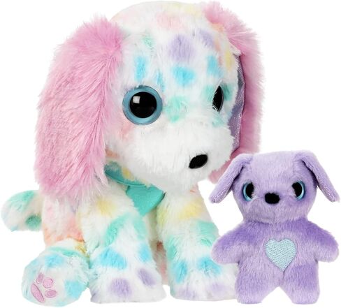 ليتل لايف بيتس | دمية حيوانات أليفة غامضة للأم والطفل من سكراف ايه لوفز - اغسل وعريس وانقاذ جرو حيوانات اليفة مخملية بالوان قوس قزح باستيل او مهر او قطة مع طفلها. in Kuwait