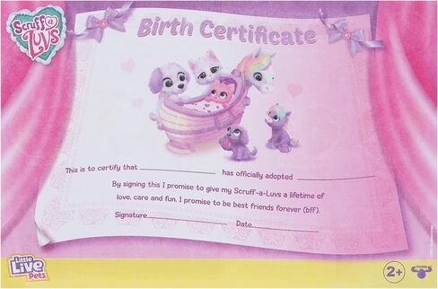 ليتل لايف بيتس | دمية حيوانات أليفة غامضة للأم والطفل من سكراف ايه لوفز - اغسل وعريس وانقاذ جرو حيوانات اليفة مخملية بالوان قوس قزح باستيل او مهر او قطة مع طفلها. in Kuwait