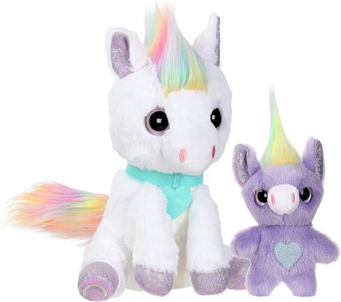 ليتل لايف بيتس | دمية حيوانات أليفة غامضة للأم والطفل من سكراف ايه لوفز - اغسل وعريس وانقاذ جرو حيوانات اليفة مخملية بالوان قوس قزح باستيل او مهر او قطة مع طفلها. in Kuwait