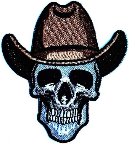 قبعة علوية بتصميم جمجمة كاوبوي للاطفال بتصميم رسوم كرتونية تثبت بالكي على رقعة مطرزة للجاكيتات والشنط والجينز وشنطة الظهر in Kuwait