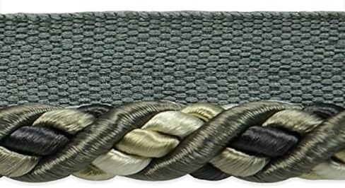 Trims by the Yard Lanier 3/8" Twisted Lip Cord Gray Multi | (10 Yard Cut) Trim in Saudi Arabia
