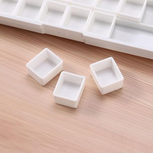 لوحة بلاستيكية - لوحة ألوان مائية صينية طلاء قابلة للطي لوحة طلاء بلاستيكية مع 24 حجرة، لوحة خلط الألوان/صواني الطلاء للأطفال in Kuwait