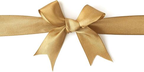 GTYBOVA Polyester Yellow Satin Ribbon 50 Yards 5/8 inch X 25 Yards/Roll Fabric Ribbons for Gift Wrapping Bows Bouquet Wedding Sewing Craft and More 2 Pack in Kuwait