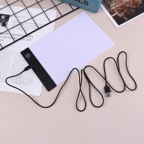 Kayueti A5 LED Drawing Tablet Thin Art Stencil Drawing Board Light Box tracing Table pad, for 5D Diamond Painting Full Drill Embroidery, Cross Stitch Embroidery, Embossing, Sewing Projects etc in Saudi Arabia