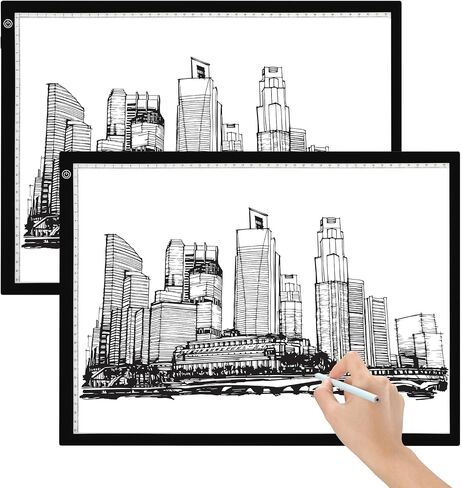 Tenceur 2 Sets A3 LED Copy Pad USB Powered Light Board Brightness Light Tracing Box Thin Adjustable Light Drawing Board for Diamond Painting Weeding Vinyl Sketching Animation Stenciling in Saudi Arabia