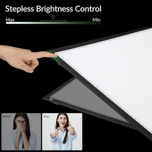 Tenceur 2 Sets A3 LED Copy Pad USB Powered Light Board Brightness Light Tracing Box Thin Adjustable Light Drawing Board for Diamond Painting Weeding Vinyl Sketching Animation Stenciling in Saudi Arabia