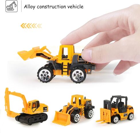 مجموعة ألعاب مركبات البناء هابافيس، الحفارات، شاحنات التفريغ، الجرافات، سيارة هندسية مصبوبة للأطفال الأولاد in Kuwait