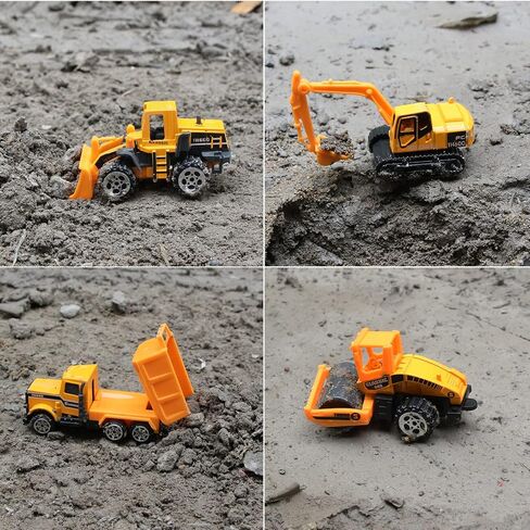 مجموعة ألعاب مركبات البناء هابافيس، الحفارات، شاحنات التفريغ، الجرافات، سيارة هندسية مصبوبة للأطفال الأولاد in Kuwait