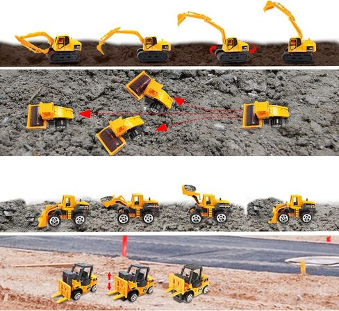 مجموعة ألعاب مركبات البناء هابافيس، الحفارات، شاحنات التفريغ، الجرافات، سيارة هندسية مصبوبة للأطفال الأولاد in Kuwait