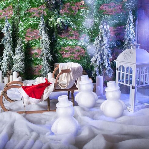 Frienda 24 جهاز كمبيوتر شخصى عيد الميلاد رغوة ثلج DIY بها بنفسك أشكال رجل ثلج الأبيض البوليسترين ثلج رغوة دمية قالب زخرفة للأطفال البالغين DIY الفن الحرفي المشاريع النمذجة عيد الميلاد عطلة الديكور in Kuwait