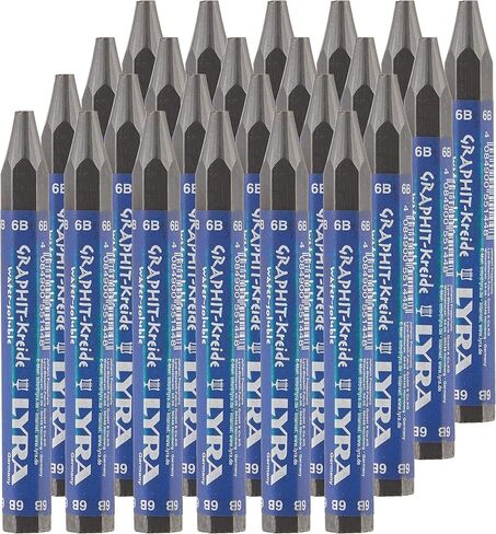Lyra Graphite Crayons, Assorted Degrees, Non Water-Soluble, Set of 24 Crayons, Black (5623240) in Kuwait