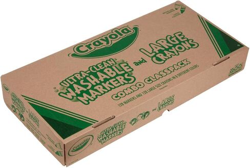 Crayola Large Crayons & Ultra Clean Washable Markers (256 Count), Assorted Colors, Styles Vary in Saudi Arabia
