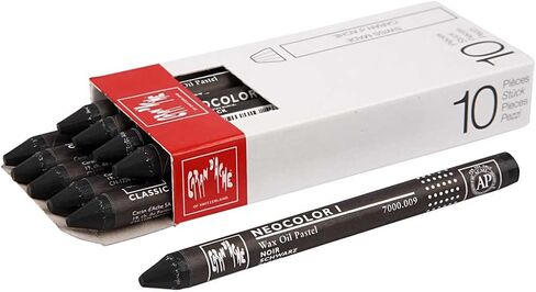 Caran d'Ache Neocolor I Wax Crayon - Black in Saudi Arabia