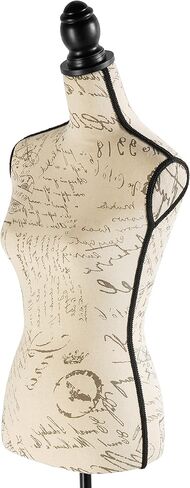 Female Dress Form Mannequin Torso Adjustable Height Mannequin Body with Tripod Stand for Clothing Dress Jewelry Display, Beige Printing in Kuwait