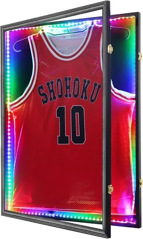 Grintus Jersey Frame Display Case Jersey Display Case Jersey Shadow Box مع 98٪ حماية من الأشعة فوق البنفسجية أكريليك وشماعة للبيسبول وكرة السلة وكرة القدم وكرة القدم والهوكي وقميص رياضي وظهر من الكتان الموحد in Kuwait