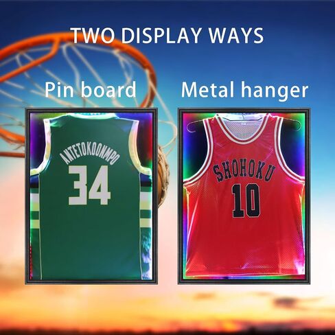 Grintus Jersey Frame Display Case Jersey Display Case Jersey Shadow Box مع 98٪ حماية من الأشعة فوق البنفسجية أكريليك وشماعة للبيسبول وكرة السلة وكرة القدم وكرة القدم والهوكي وقميص رياضي وظهر من الكتان الموحد in Kuwait