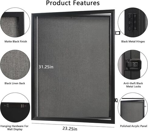 Grintus Jersey Frame Display Case Jersey Display Case Jersey Shadow Box مع 98٪ حماية من الأشعة فوق البنفسجية أكريليك وشماعة للبيسبول وكرة السلة وكرة القدم وكرة القدم والهوكي وقميص رياضي وظهر من الكتان الموحد in Kuwait