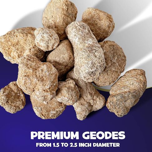 هابينست لعبة بريك اوبن يور اون جيودز (10 عبوات + 4 جيودز صغيرة اضافية) مجموعة علوم الجيولوجيا والصخور هدية للاطفال الاولاد والبنات من سن 8 سنوات فما فوق in Kuwait