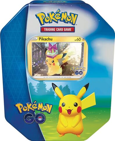 Pokémon TCG: GO Tin - Pikachu (2 بطاقة فويل و4 عبوات معززة) in Saudi Arabia