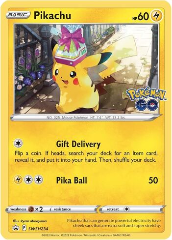 Pokémon TCG: GO Tin - Pikachu (2 بطاقة فويل و4 عبوات معززة) in Saudi Arabia