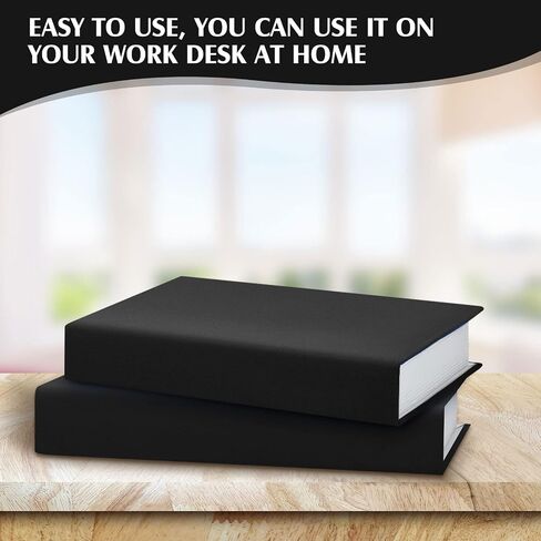 Preboun 2 Rolls 40 x 16 Inch Book Cloth for Book Binding Fabric Surface and Paper Backed Bookcover Lasting Strong Archival Bookbinding Supplies for Covering Books Album Scrapbooking Crafts DIY, Black in Saudi Arabia