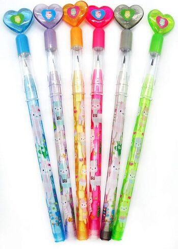 Tiny Mills 24 Pcs Llamas Multi Point Stackable Push Pencil Assortment with Eraser for Llamas Birthday Party Favor Prize Carnival Goodie Bag Stuffers Classroom Rewards Pinata Fillers in Saudi Arabia