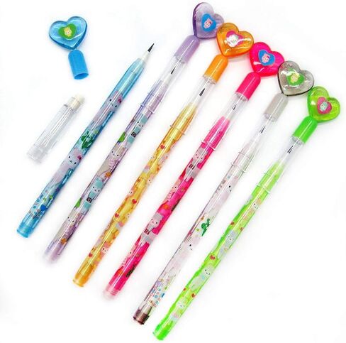 Tiny Mills 24 Pcs Llamas Multi Point Stackable Push Pencil Assortment with Eraser for Llamas Birthday Party Favor Prize Carnival Goodie Bag Stuffers Classroom Rewards Pinata Fillers in Saudi Arabia