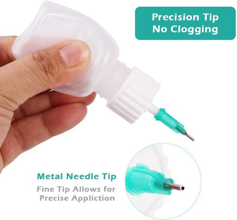 Balana 6 Pcs Glue Applicator Bottles, 30ml Plastic Squeezable Dropper Bottles for Glue Applications, Paint Quilling Craft and Oil(White) in Saudi Arabia
