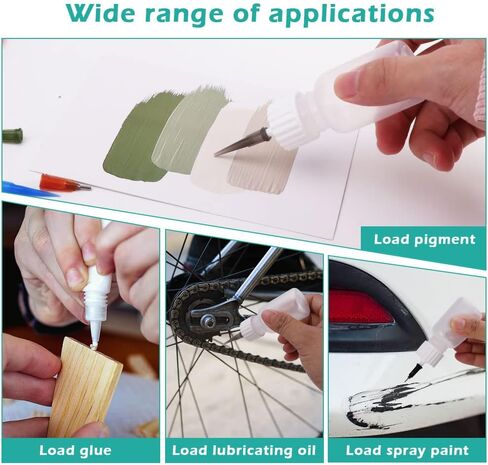 Balana 6 Pcs Glue Applicator Bottles, 30ml Plastic Squeezable Dropper Bottles for Glue Applications, Paint Quilling Craft and Oil(White) in Saudi Arabia