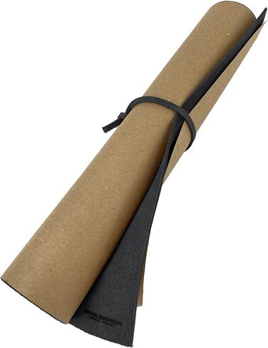 مستودع مستلزمات الحرف اليدوية الجلدية، مستطيل جلدي (12 × 24 بوصة) من الجلد المحبب بالكامل - ورشة عمل الهوايات، مشروع الخياطة والأعمال اليدوية - قوي وخفيف الوزن (سُمك 1.8 مم، أسود فحمي) in Kuwait