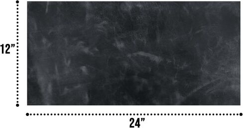 مستودع مستلزمات الحرف اليدوية الجلدية، مستطيل جلدي (12 × 24 بوصة) من الجلد المحبب بالكامل - ورشة عمل الهوايات، مشروع الخياطة والأعمال اليدوية - قوي وخفيف الوزن (سُمك 1.8 مم، أسود فحمي) in Kuwait