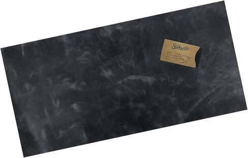 مستودع مستلزمات الحرف اليدوية الجلدية، مستطيل جلدي (12 × 24 بوصة) من الجلد المحبب بالكامل - ورشة عمل الهوايات، مشروع الخياطة والأعمال اليدوية - قوي وخفيف الوزن (سُمك 1.8 مم، أسود فحمي) in Kuwait